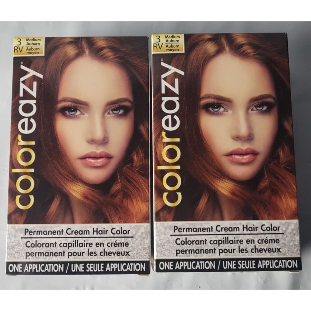 ✅ 2-Pack Color Eazy Women's Hair Dye - Medium Auburn Permanent Color